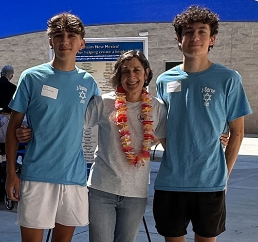 BBYO boys with Erika